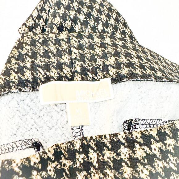 Michael Kors Houndstooth Patterned Print Slacks Blk-Brn SZ XL - Picture 3 of 7